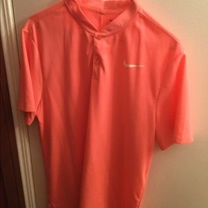 Nike Modern Fit-Dri Fit Pink Golf Shirt